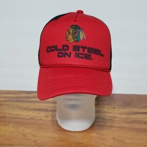 Chicago blackhawks NHL Trucker Snap Back Mesh Cap Hat Budweiser 80s Retro Series